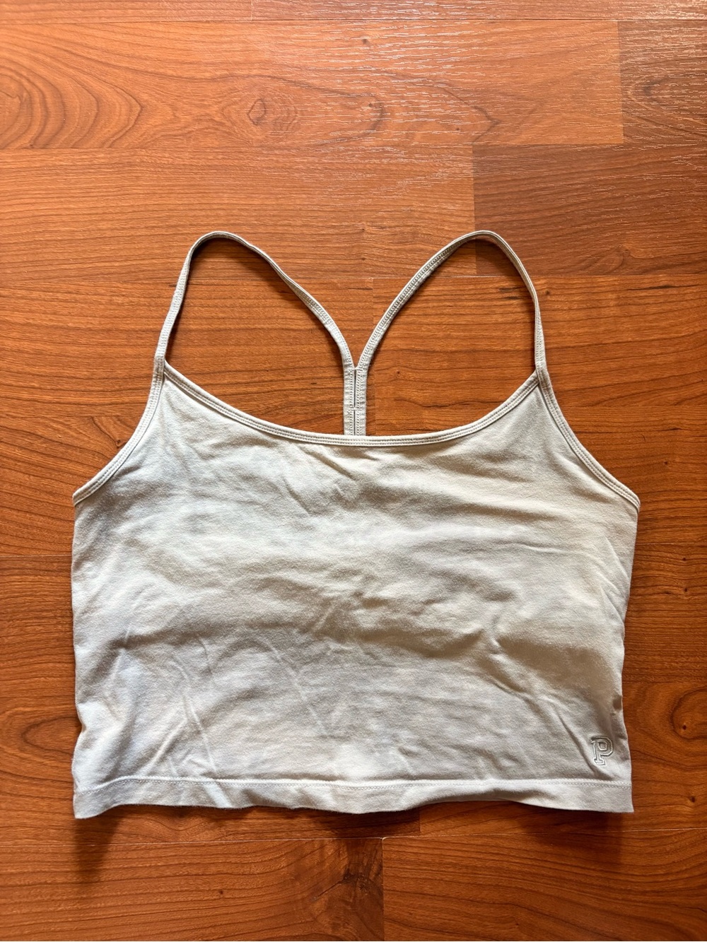 Light Gray Women's Cropped Camisole Tank Top